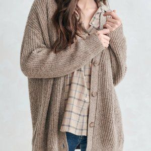 *SOLD* Jenni Kayne Cashmere Cocoon Cardigan in Taupe sz Small